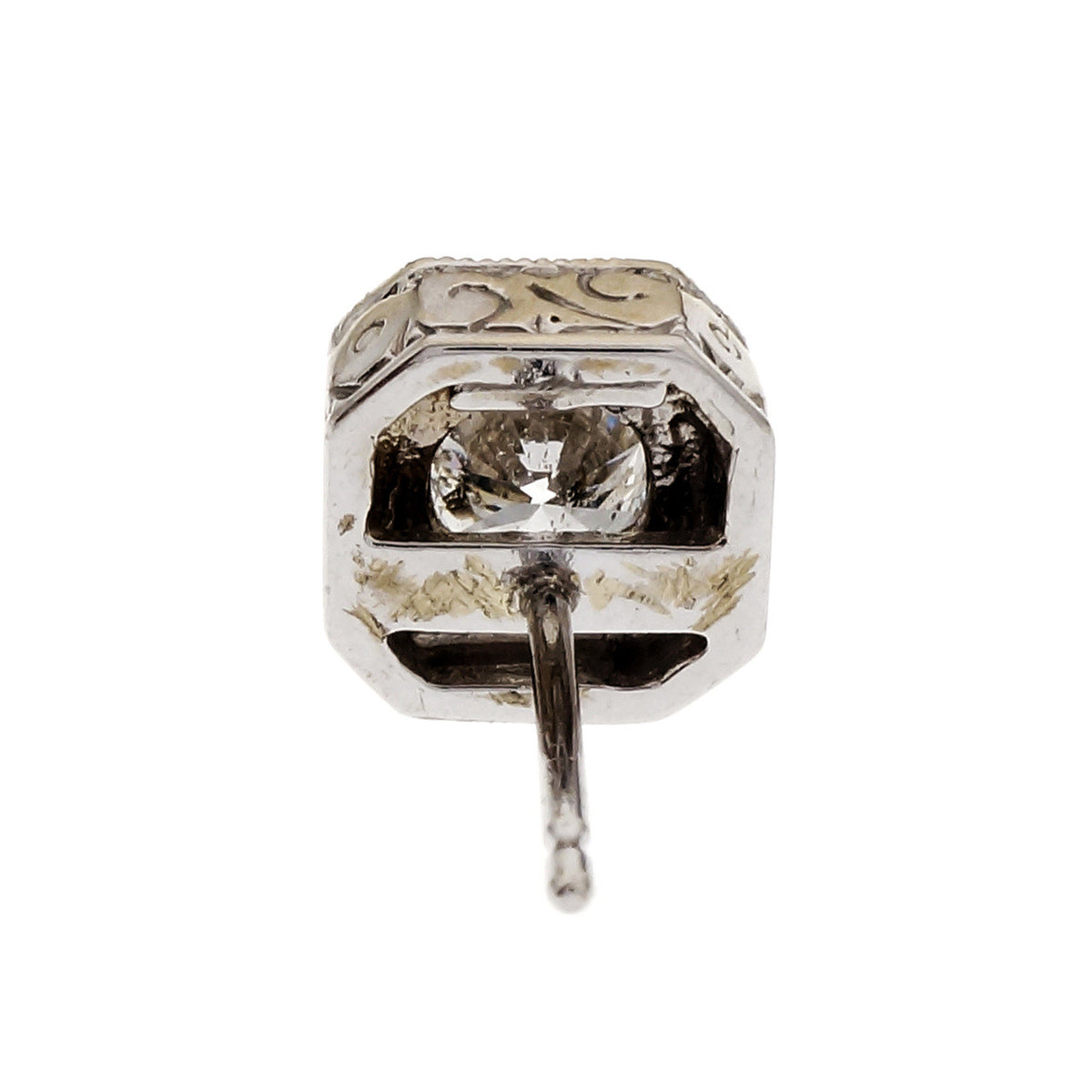 Peter Suchy .80 Carat Diamond White Gold Stud Earrings – image 4