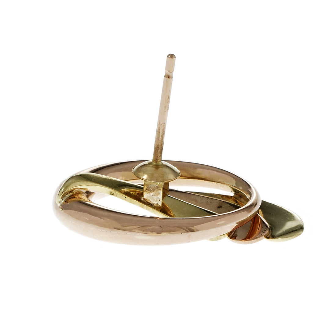 Vintage 1935 Retro Pink & Green Gold Earrings – image 4