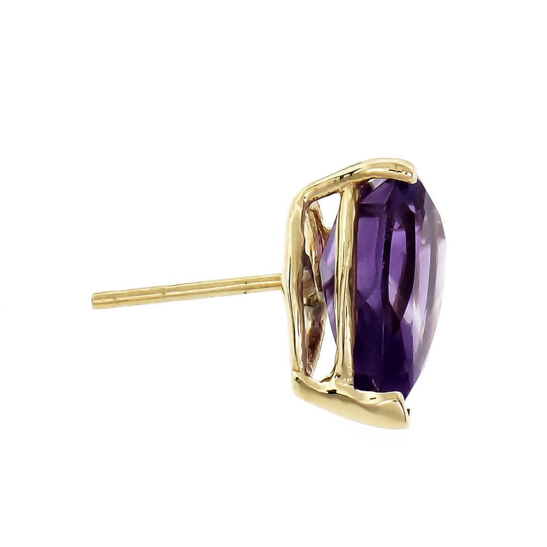 6.00 Carat Amethyst Yellow Gold Earrings – image 3