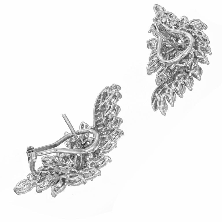 9.00 Carat Diamond Platinum Clip Post Earrings – image 4
