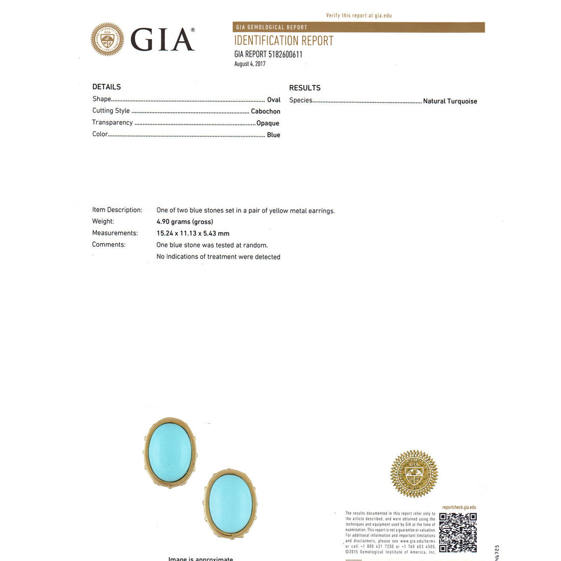 Eustrician Byzantine Natural Turquoise Yellow Gold Earrings – image 7