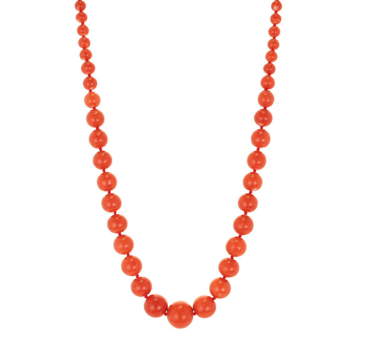 GIA Certified Natural Coral Diamond Yellow Gold Necklace – image 2