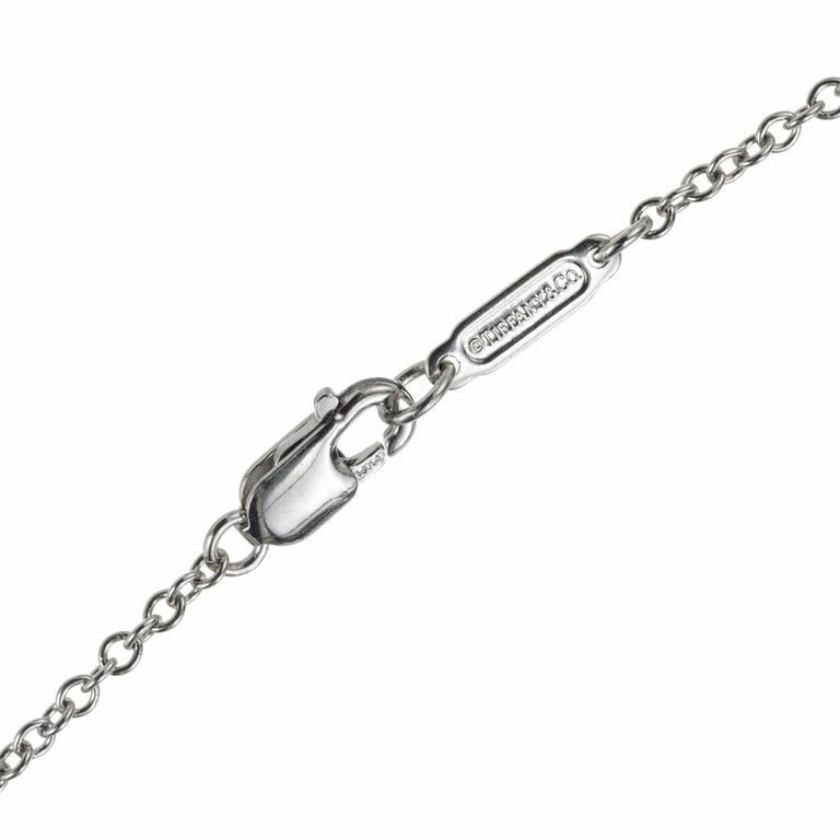 Tiffany & Co. .99 Carat Diamond Platinum Swing Drop Pendant Necklace – image 5