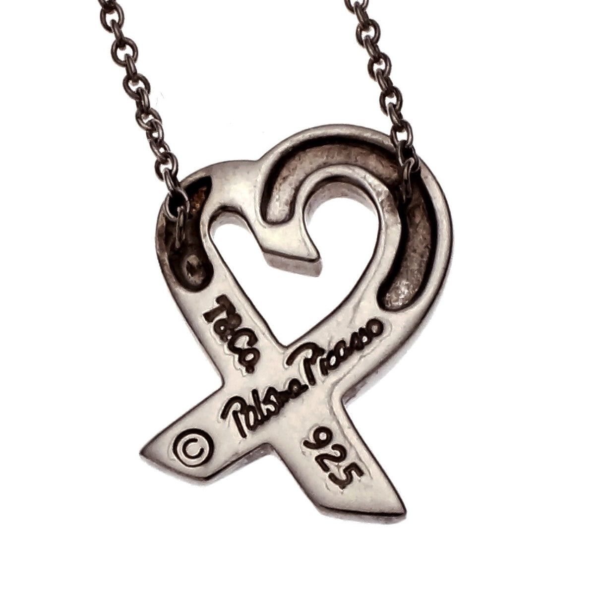Tiffany &amp; Co Paloma Picasso Silver Heart Pendant Necklace – image 3