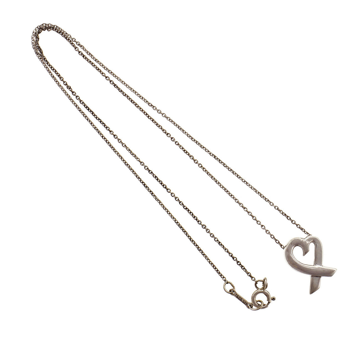 Tiffany & Co Paloma Picasso Silver Heart Pendant Necklace