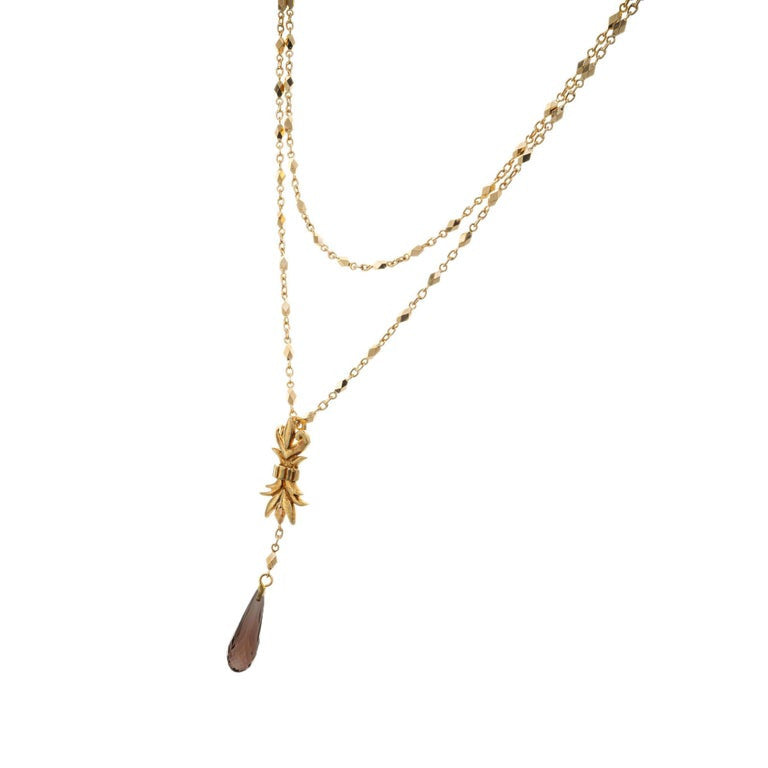 Robin Rotenier Smoky Quartz Yellow Gold Pendant Necklace – image 3