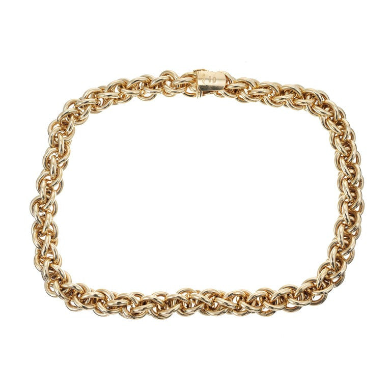 Giovanni Marchisio Italian Gold Woven Link Necklace – image 2