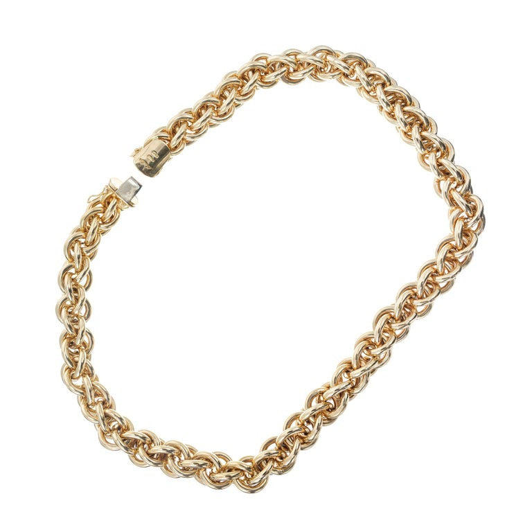 Giovanni Marchisio Italian Gold Woven Link Necklace – image 5