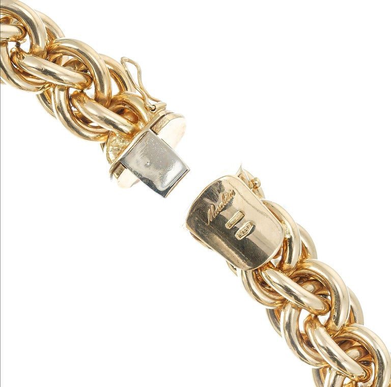 Giovanni Marchisio Italian Gold Woven Link Necklace – image 4