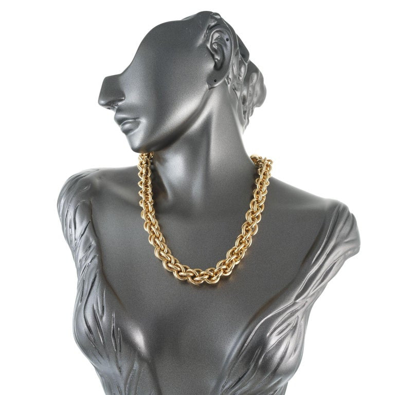 Giovanni Marchisio Italian Gold Woven Link Necklace – image 3