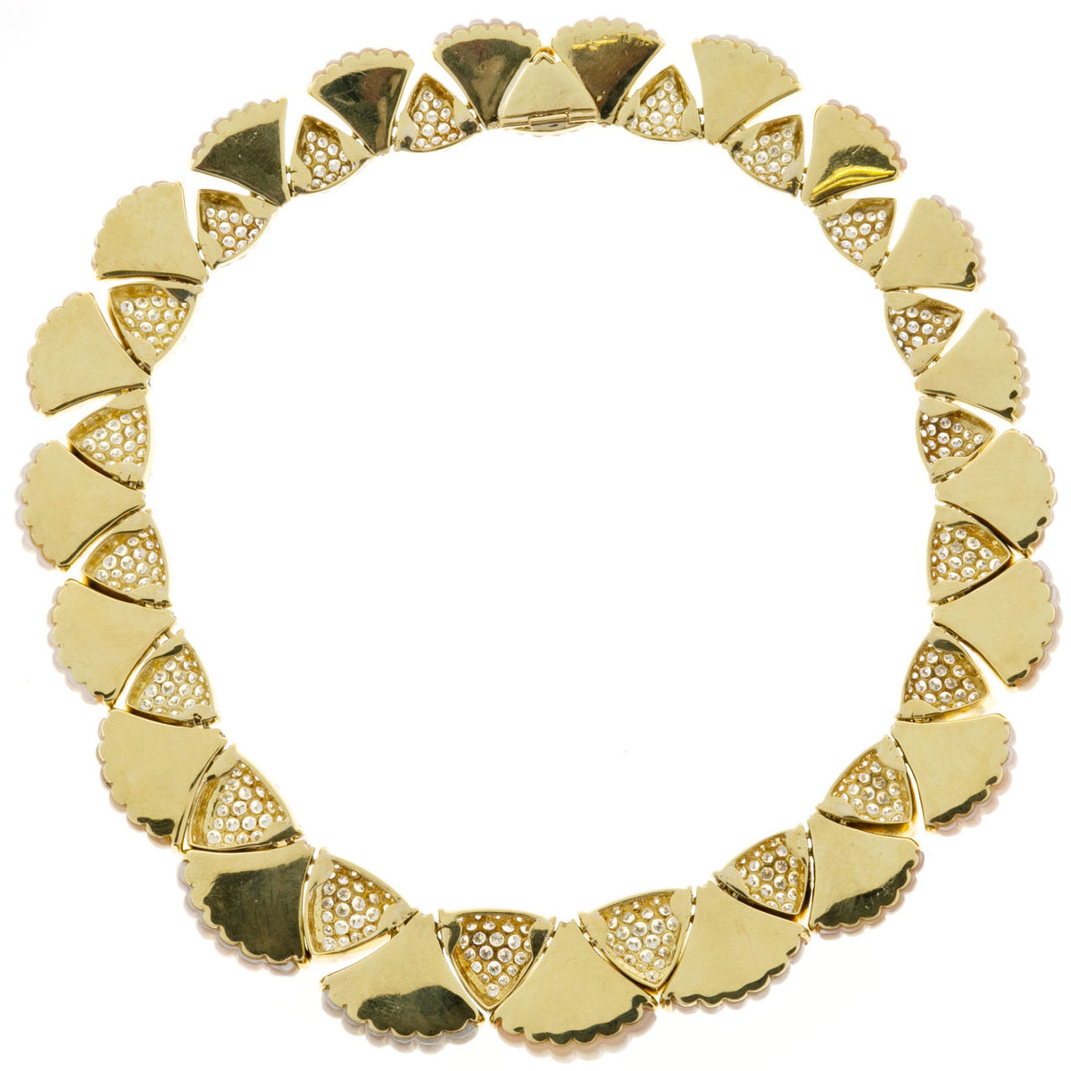 Gemlok 14.01 Carat Diamond Mother of Pearl yellow Gold Necklace﻿ – image 2