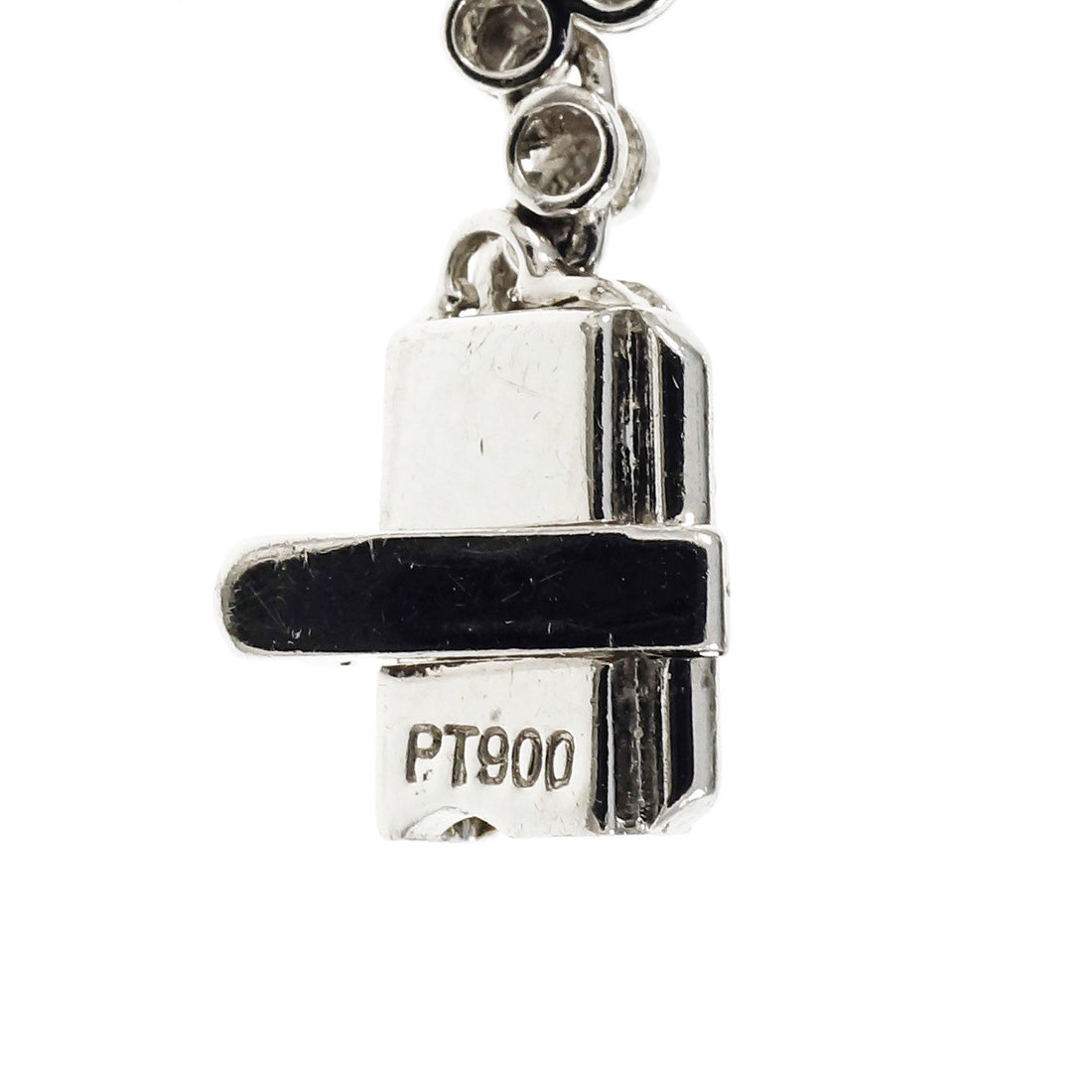 Estate Fine Sapphire Diamond Necklace Platinum Hinged Links – image 6