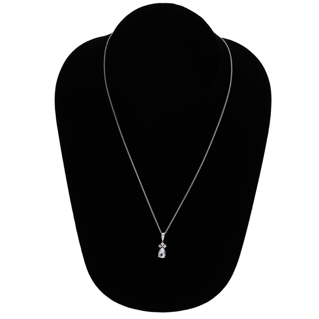 Blue Topaz Diamond Pendant Necklace – image 6