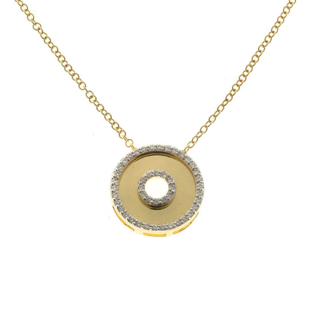Vintage Estate AGI 18k Pink Gold Round .20ct Diamond Necklace – image 5