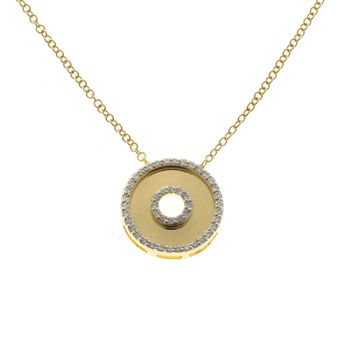 Vintage Estate AGI 18k Pink Gold Round .20ct Diamond Necklace – image 5