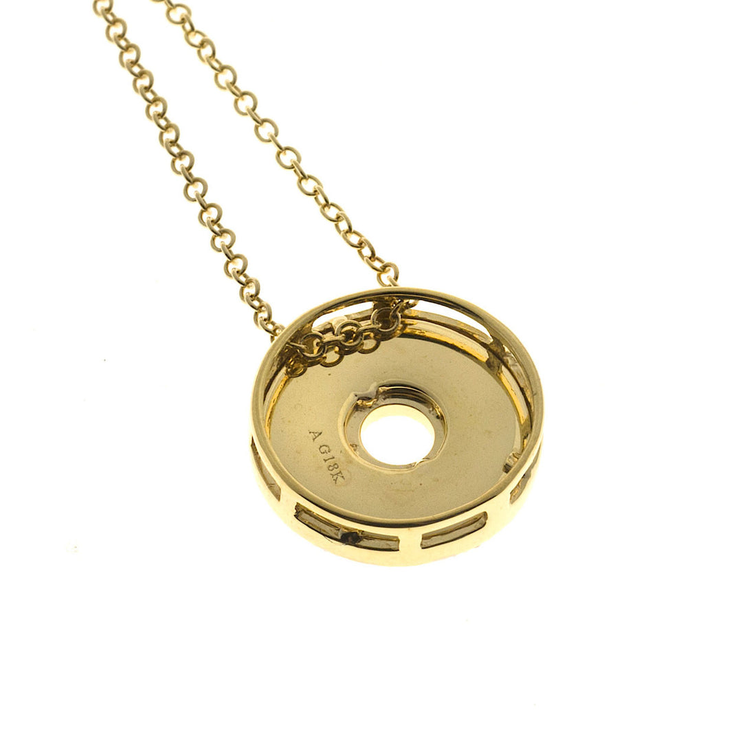 Vintage Estate AGI 18k Pink Gold Round .20ct Diamond Necklace – image 10