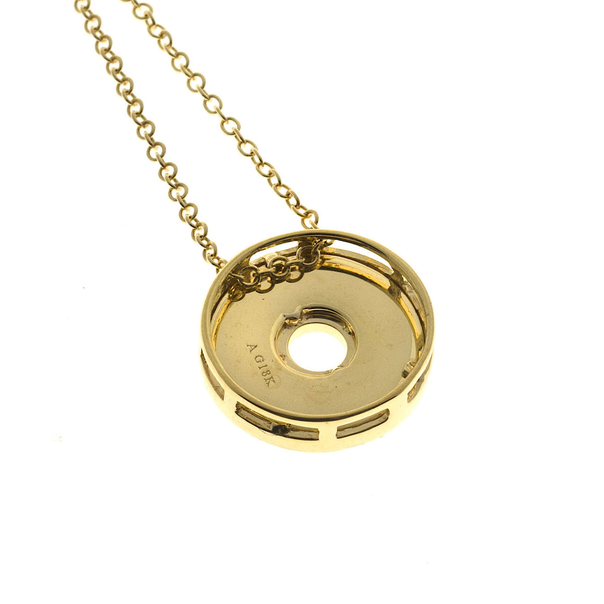 Vintage Estate AGI 18k Pink Gold Round .20ct Diamond Necklace – image 10