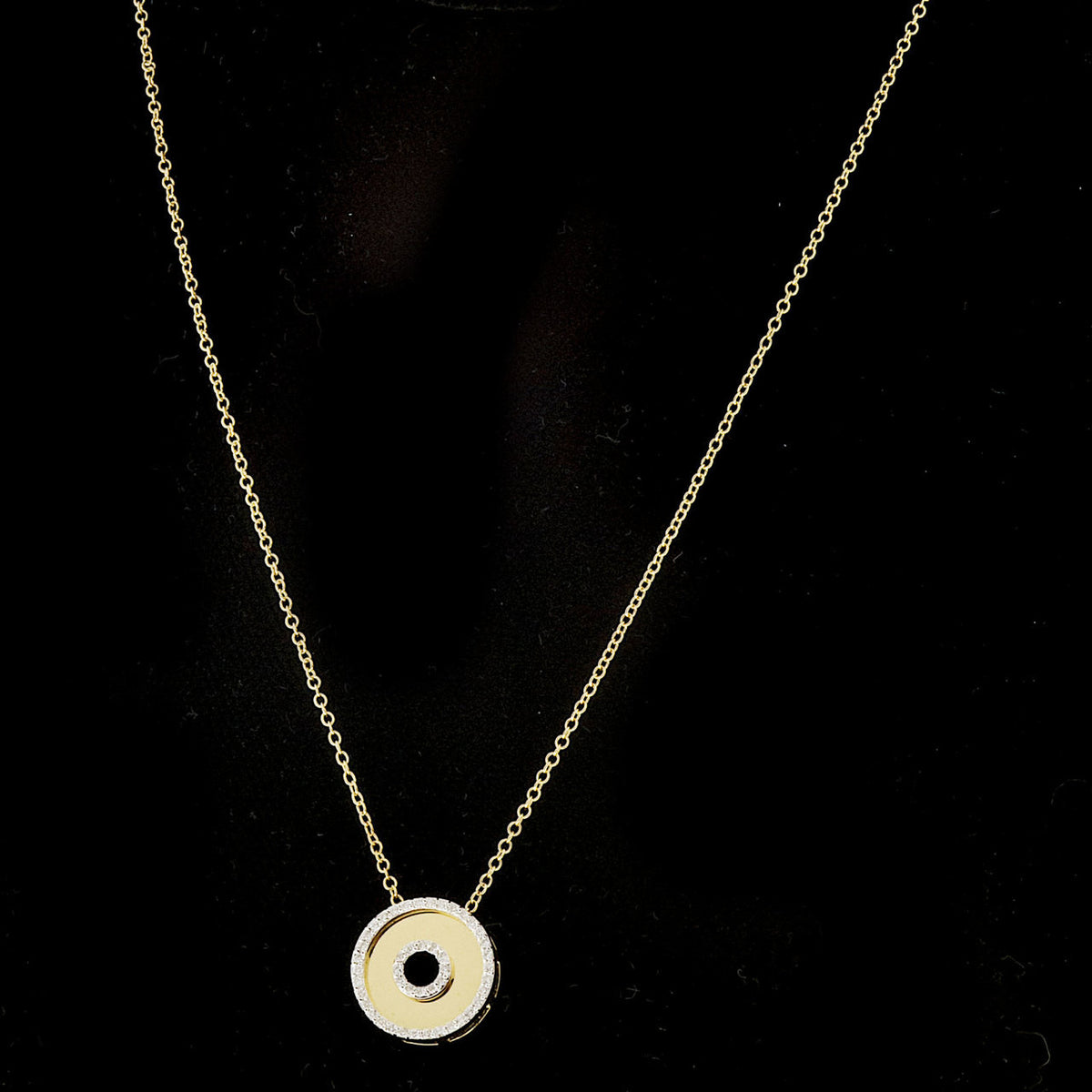 Vintage Estate AGI 18k Pink Gold Round .20ct Diamond Necklace – image 11