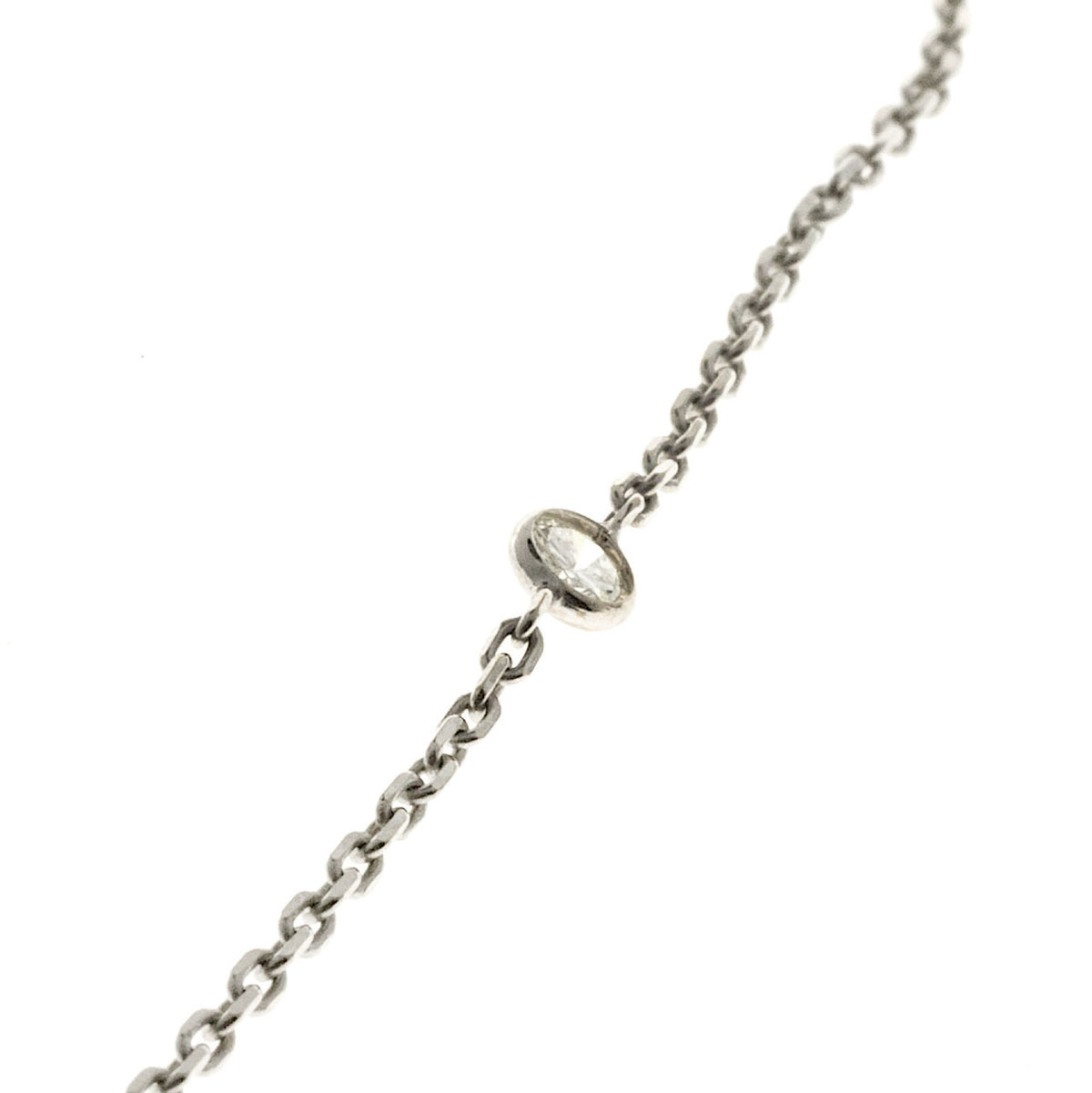 Vintage 2.15ct 34 Inch Long 22 Diamond 14k White Gold Chain Necklace – image 4
