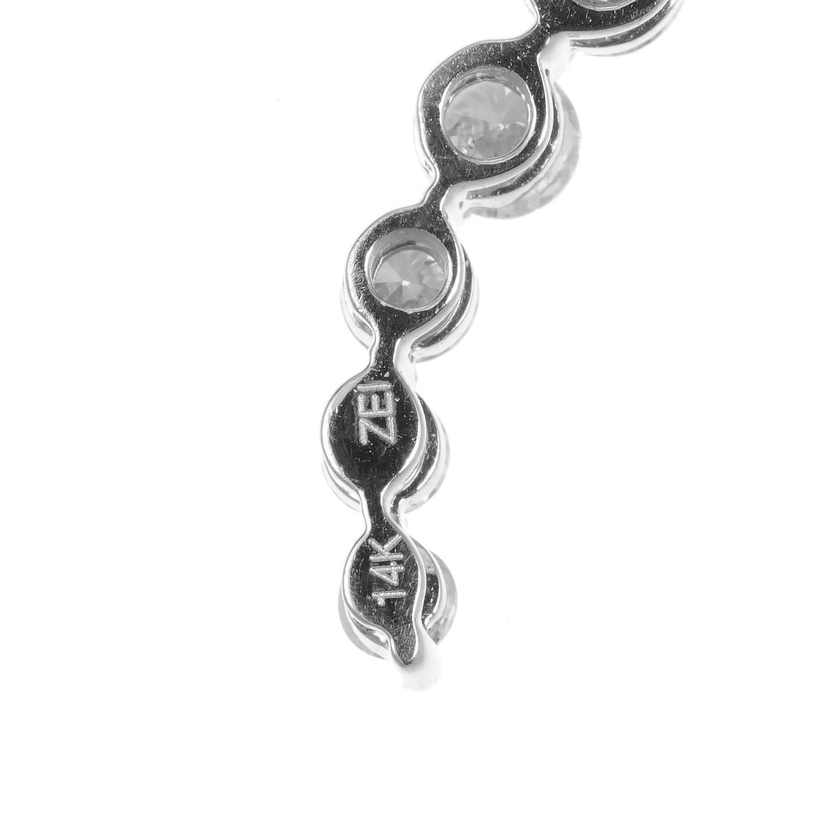 1.00 Carat Seven Diamond Gold Necklace Pendant – image 4