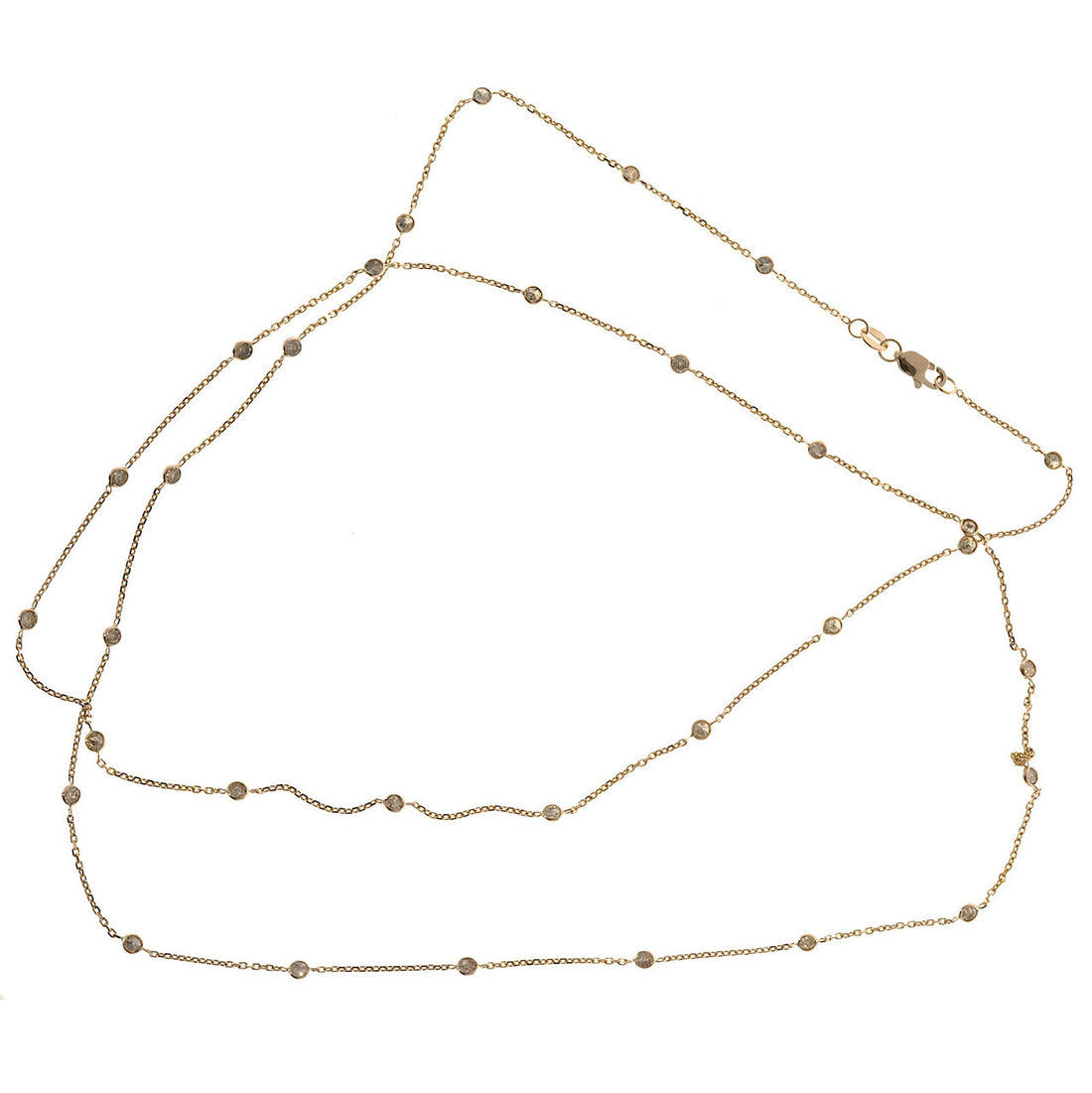 Peter Suchy 2.24ct Diamond Pink Brown 14k Round Necklace – image 2