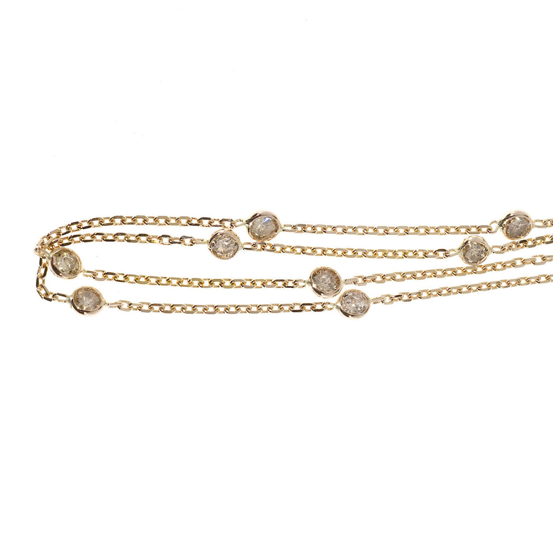 Peter Suchy 2.24ct Diamond Pink Brown 14k Round Necklace – image 3