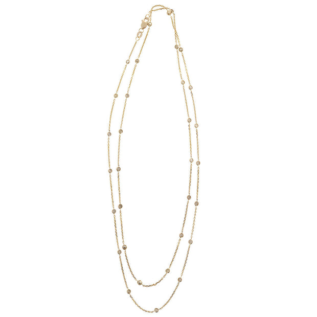 Peter Suchy 2.24ct Diamond Pink Brown 14k Round Necklace
