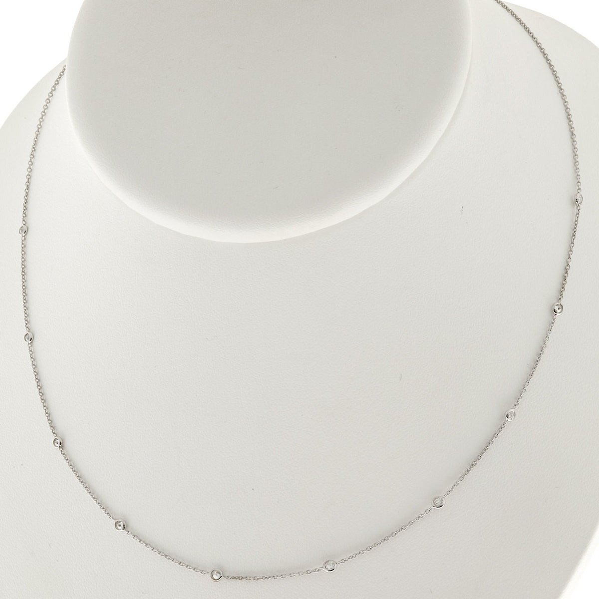 .56ct 10 Diamond 18 Inch Necklace 14k White Gold – image 2