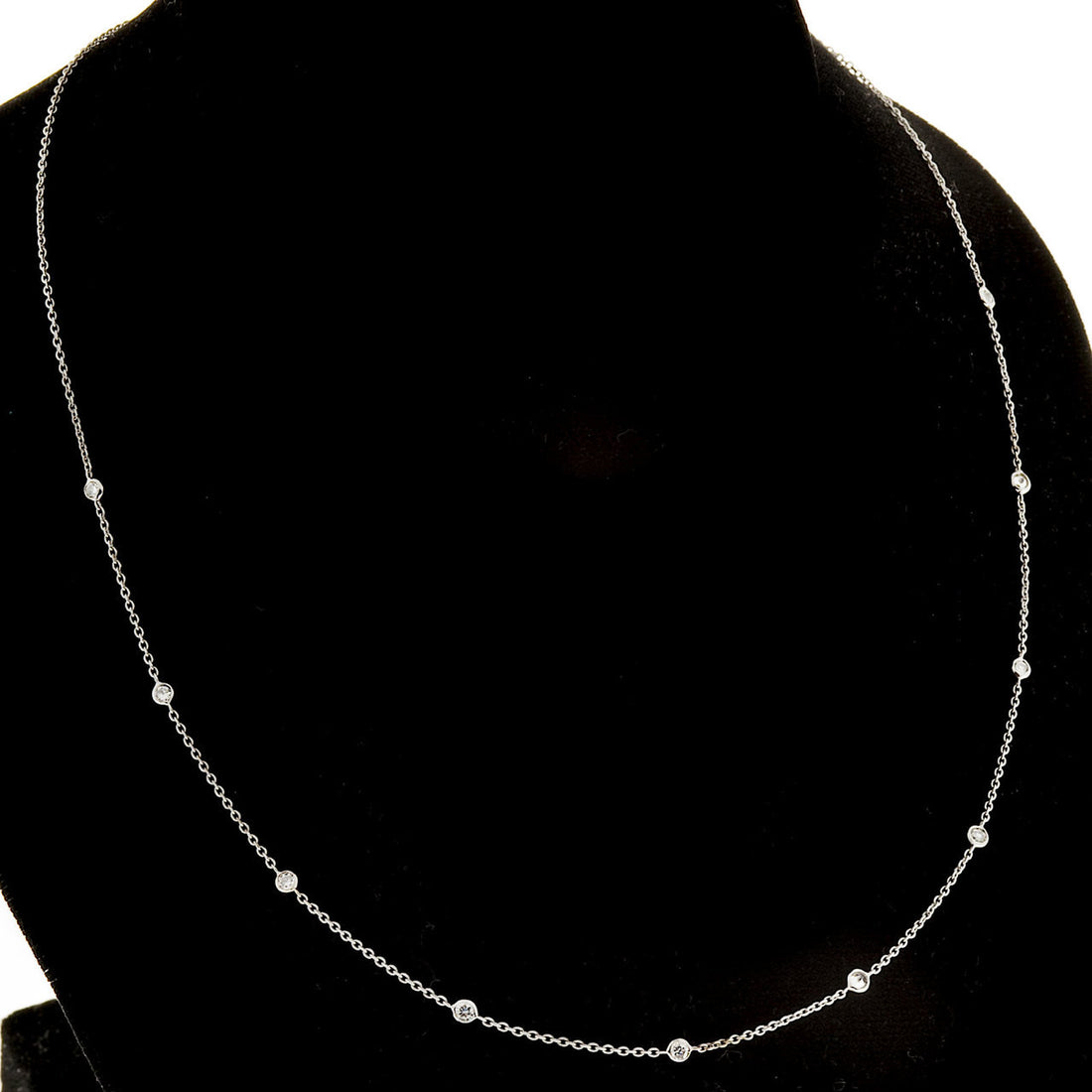 .56ct 10 Diamond 18 Inch Necklace 14k White Gold – image 3