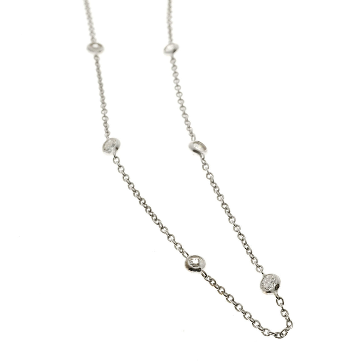 .56ct 10 Diamond 18 Inch Necklace 14k White Gold – image 4