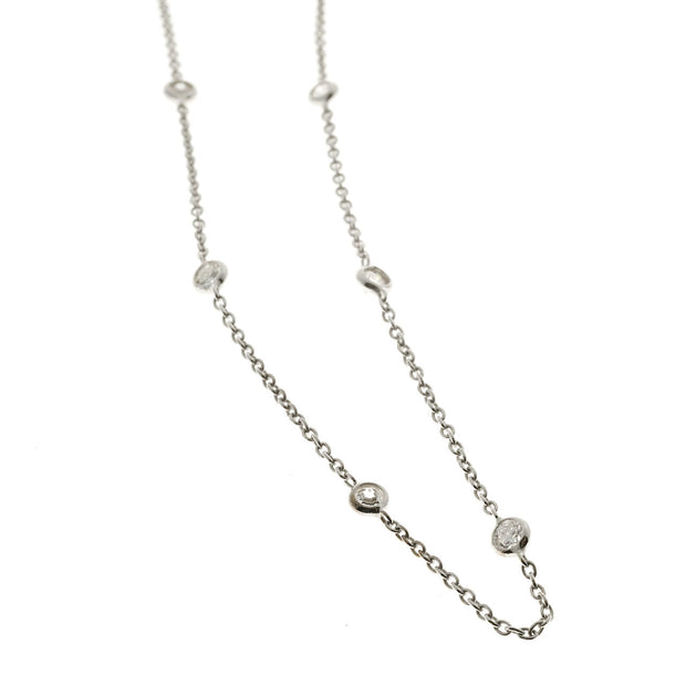 .56ct 10 Diamond 18 Inch Necklace 14k White Gold