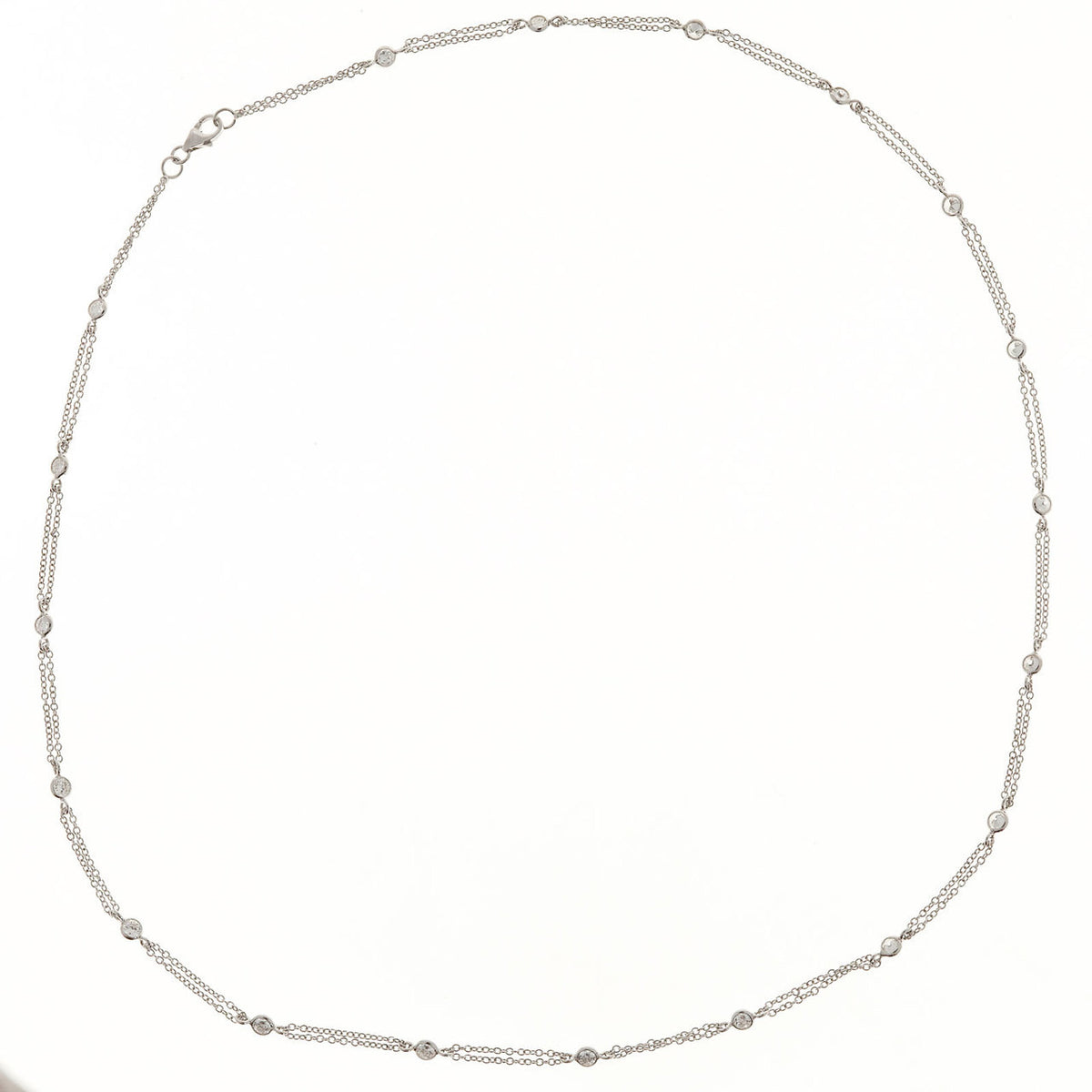 Infinity Diamond 1.45ct 18 Inch 14k White Gold Necklace – image 3