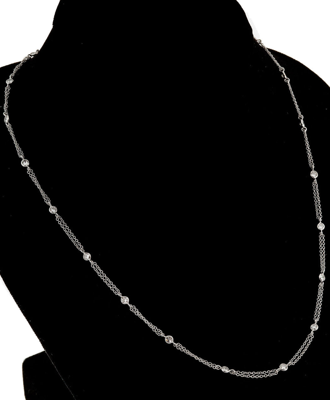 Infinity Diamond 1.45ct 18 Inch 14k White Gold Necklace – image 6