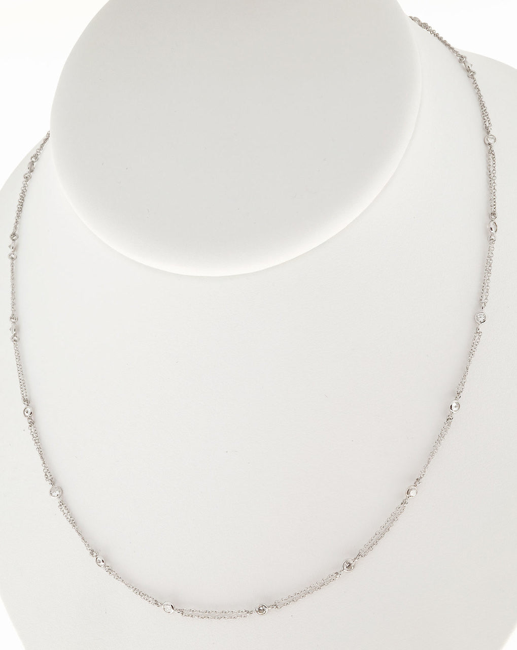 Infinity Diamond 1.45ct 18 Inch 14k White Gold Necklace – image 7