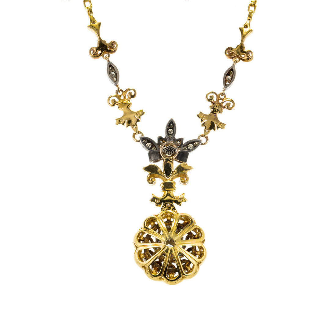 Etruscan Style 2.60ct Diamond 18k + Silver Necklace – image 6