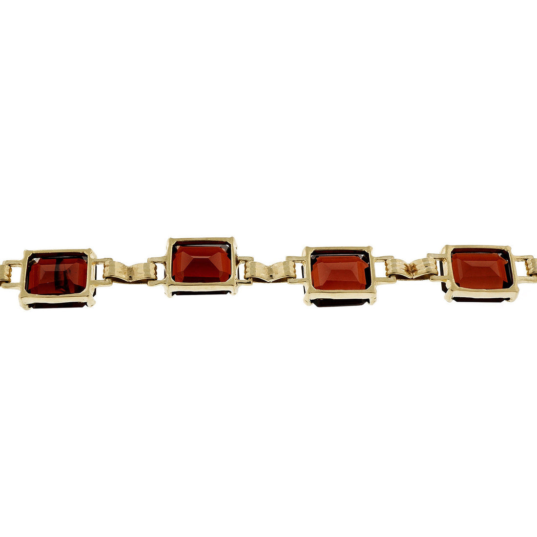 Estate 1940 Emerald Cut Garnet Necklace 14k Yellow Gold – image 5