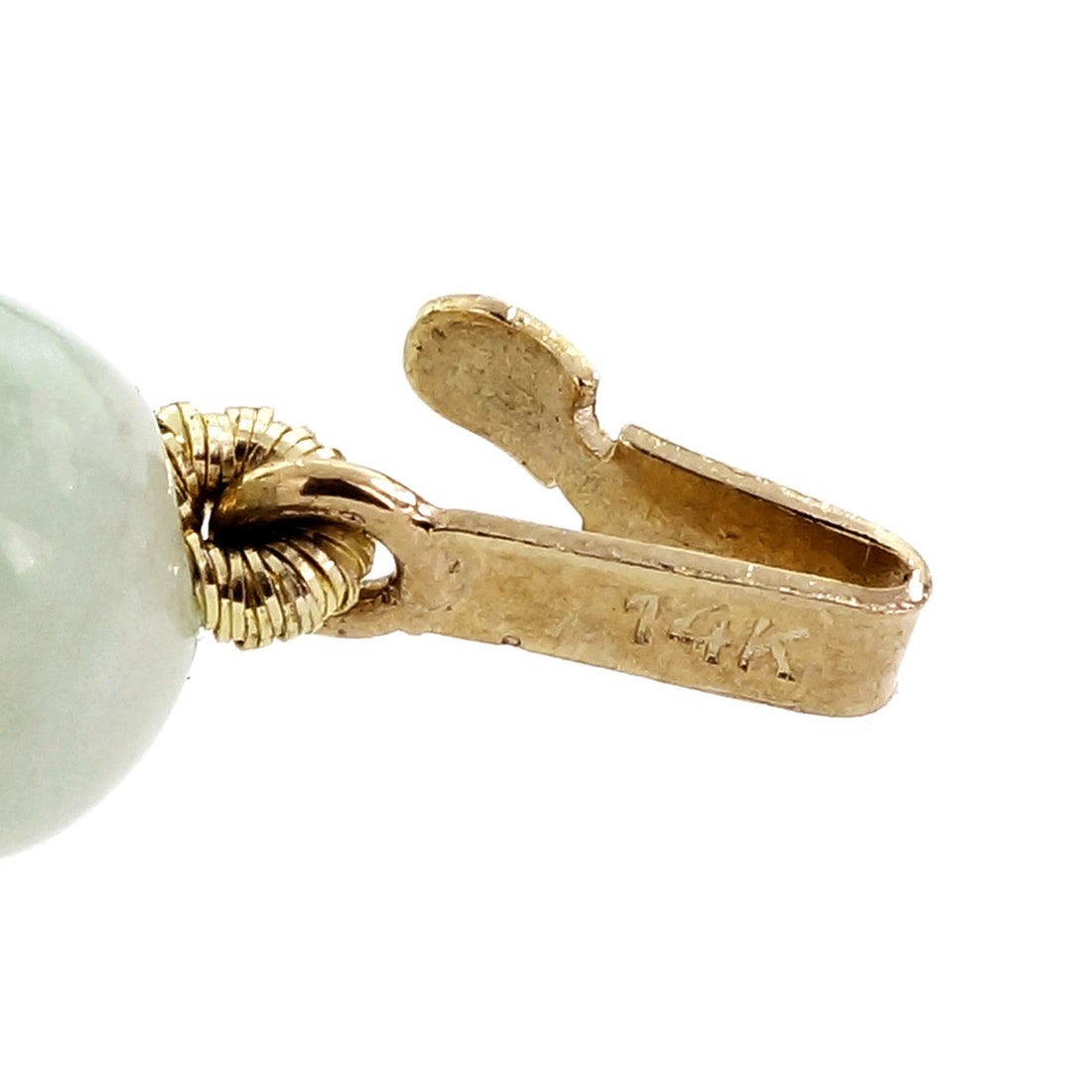 GIA Certified Jadeite Jade Yellow Gold Bead Necklace – image 5