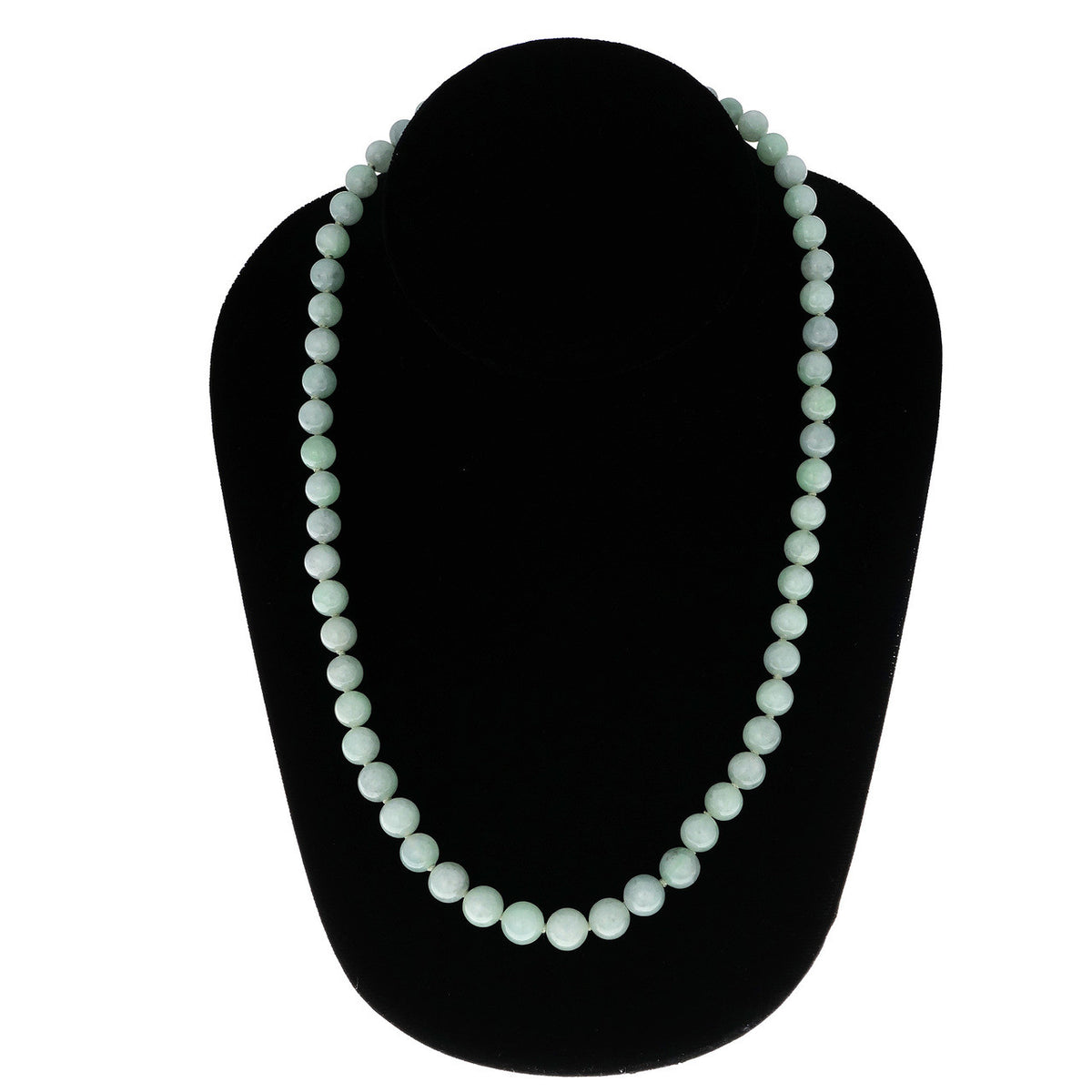 GIA Certified Jadeite Jade Yellow Gold Bead Necklace – image 6