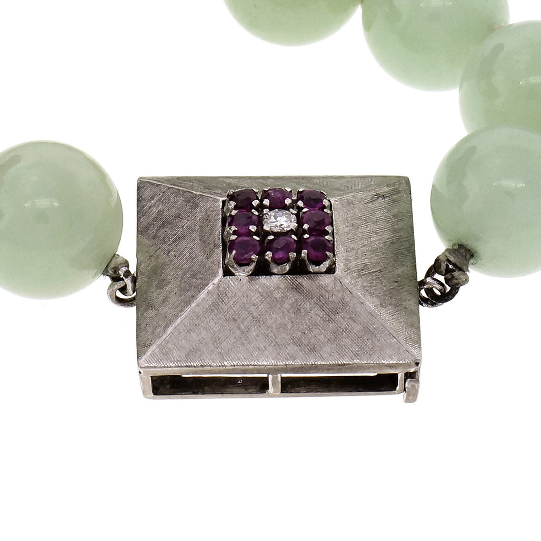Jadeite Jade bead necklace GIA certified. – image 4