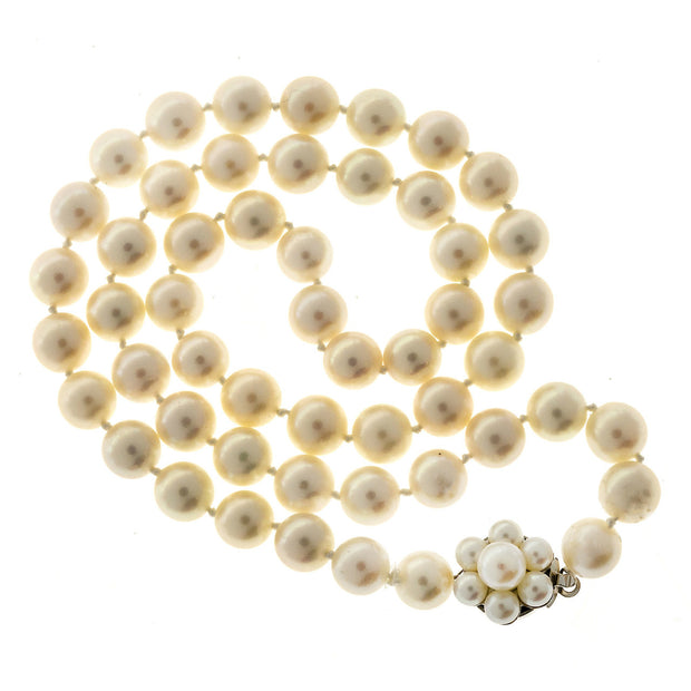 16 1/2 Inch Strand 6.5-6.9mm Japanese Akoya 53 Cultured Pearl Necklace 14k Catch