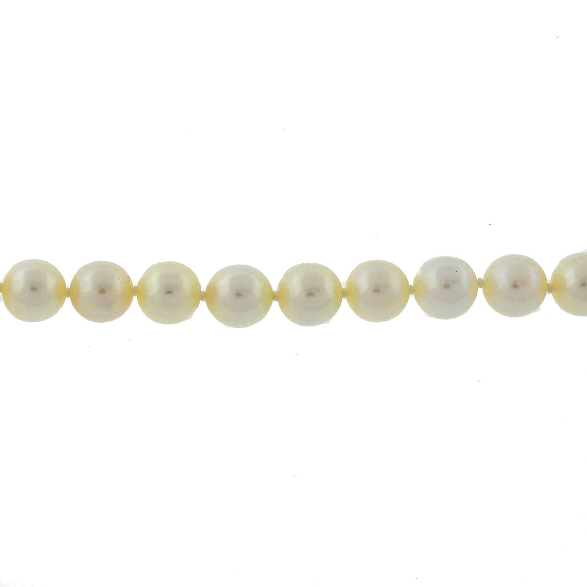 Vintage Estate 30 Inch Cultured Japanese Akoya 7.5mm Pearl Y Style Necklace – image 6