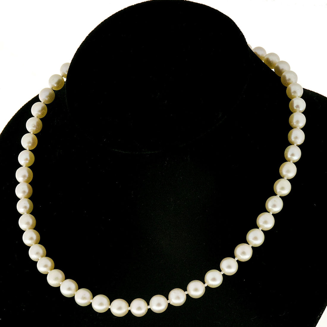 Vintage Cream 7 To 7.5mm Japanese Cultured Pearl 16 Inch Necklace 14k Catch – image 7