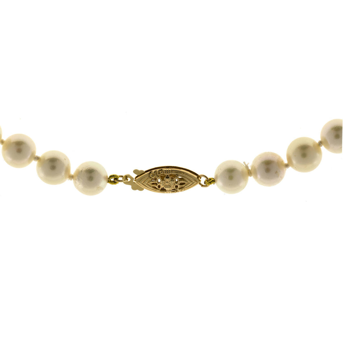 Vintage AA Grade 16 Inch 7 To 7.5mm Japanese Akoya Cultured 51 Pearl Necklace – image 6
