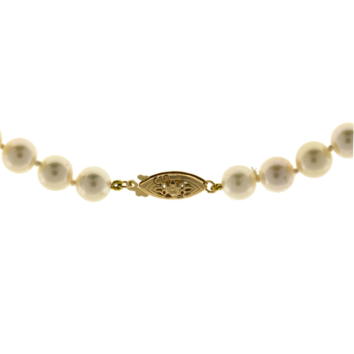 Vintage AA Grade 16 Inch 7 To 7.5mm Japanese Akoya Cultured 51 Pearl Necklace – image 6