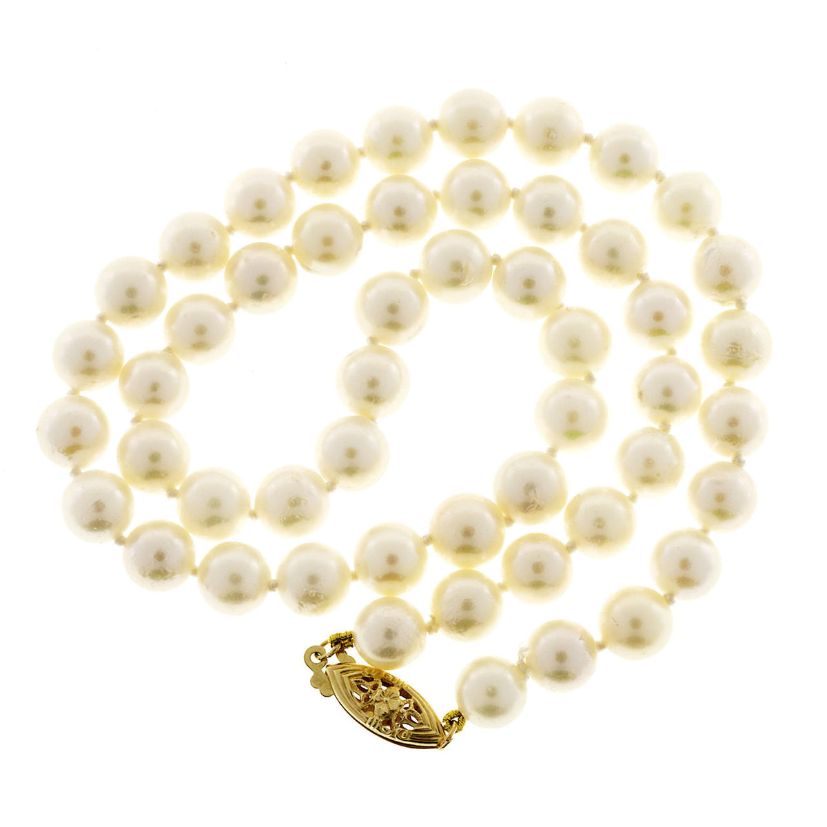 Vintage AA Grade 16 Inch 7 To 7.5mm Japanese Akoya Cultured 51 Pearl Necklace – image 8