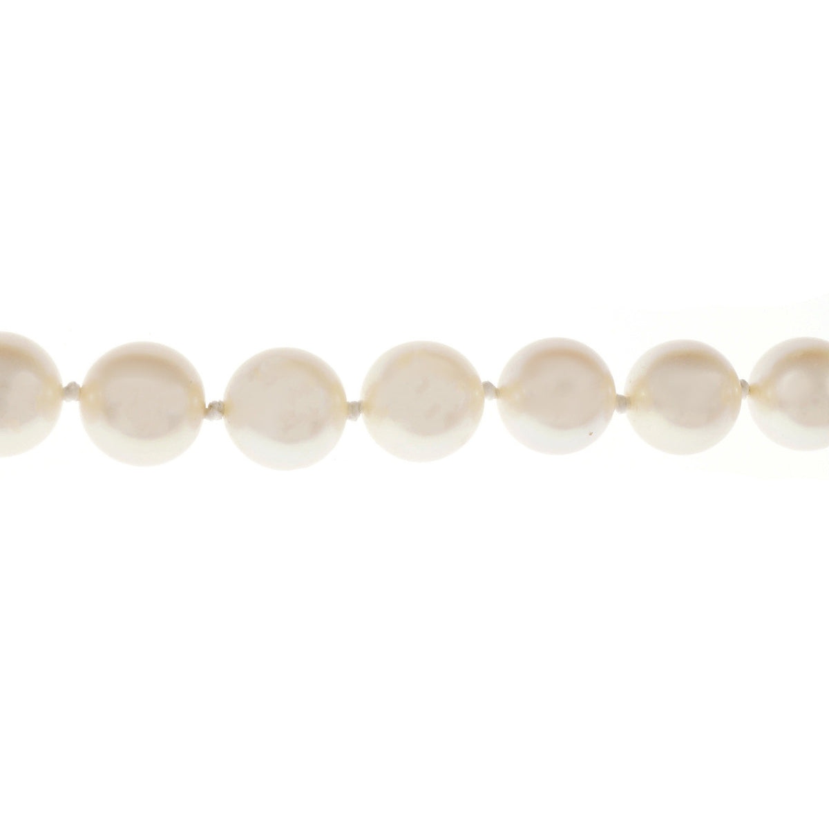 Cultured Pearl Necklace 8 To 8.5mm High Grade 14k White Gold Clasp – image 2