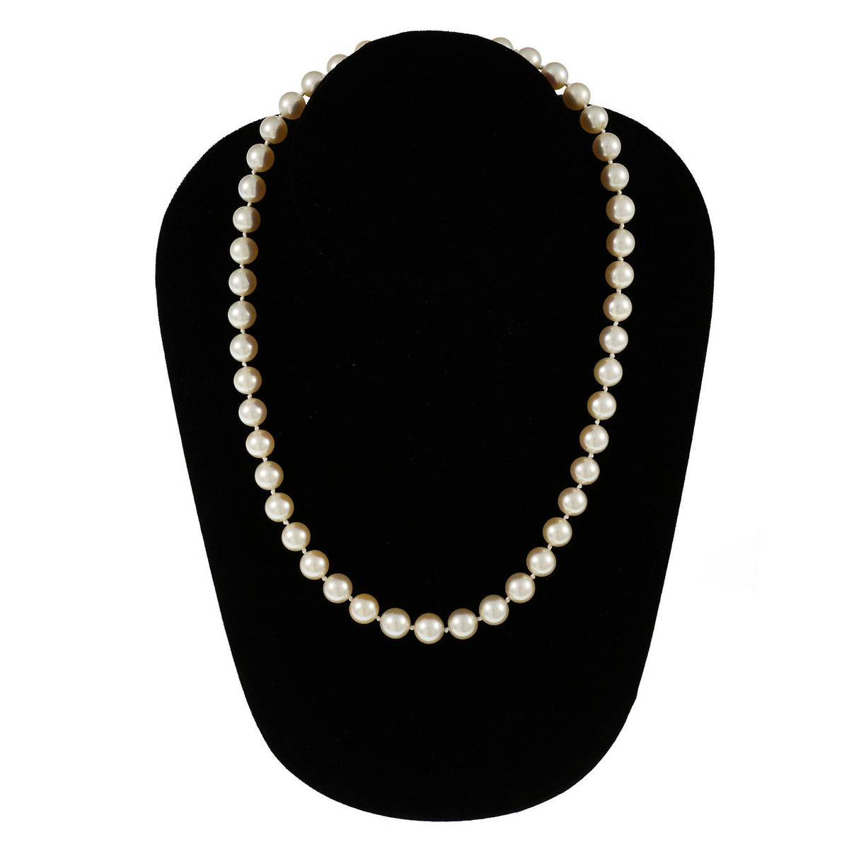 Cultured Pearl Necklace 8 To 8.5mm High Grade 14k White Gold Clasp – image 5
