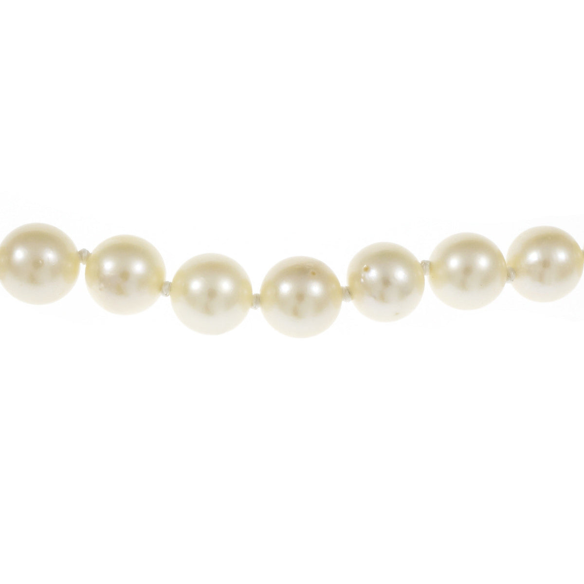 Vintage 1950 Japanese Cultured Pearl Necklace 16 Inch 14k Yellow Gold – image 2