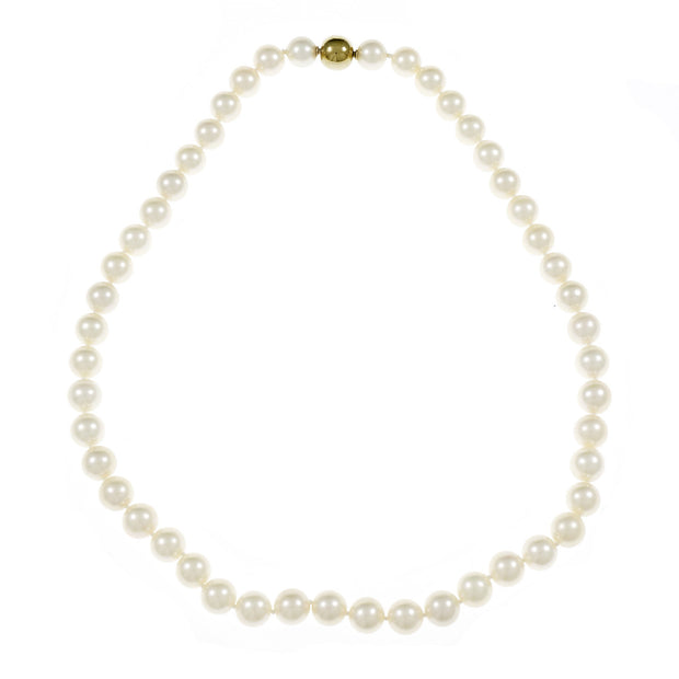 Estate High Grade Cultured Pearl Necklace 8mm to 8.5mm Japanese Akoya Pearls