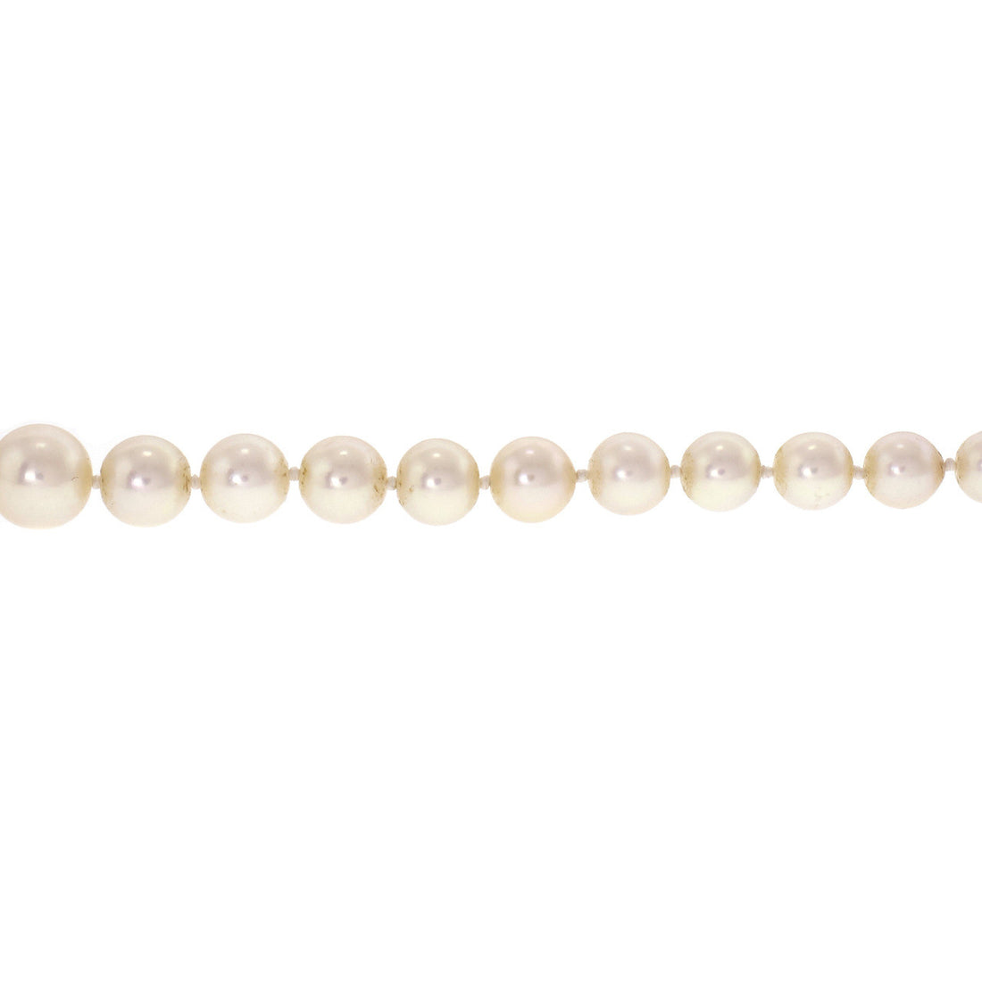 19 Inch Graduated Strand Cultured Pearl Necklace 14k White Gold Clasp – image 3